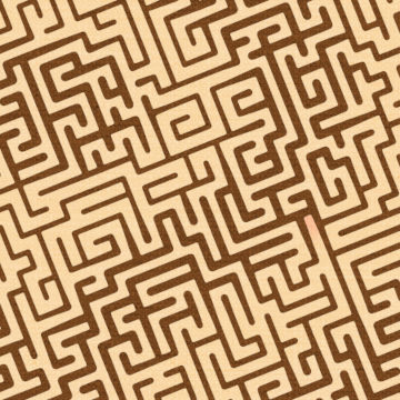 detail view of maze pattern