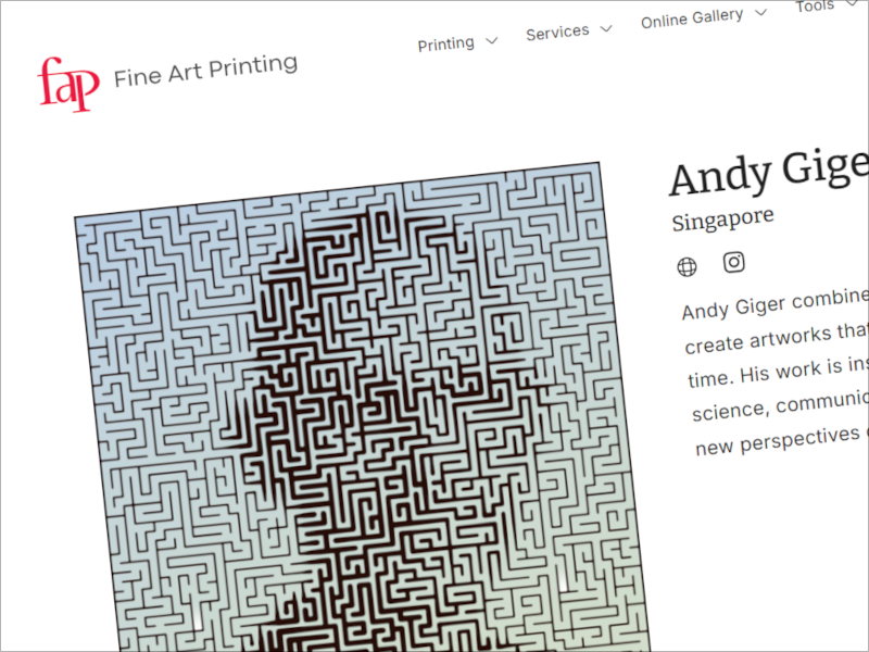 screenshot of Fine Art Printing profile